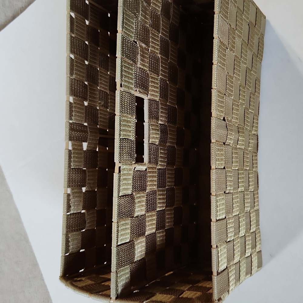 Woven Tan Storage Basket